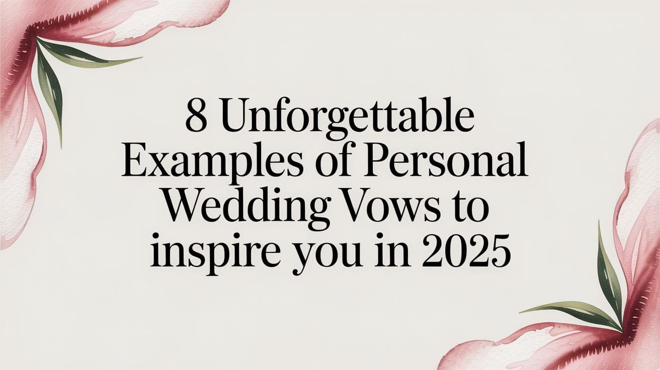 8 Unforgettable Examples of Personal Wedding Vows to Inspire You in 2025