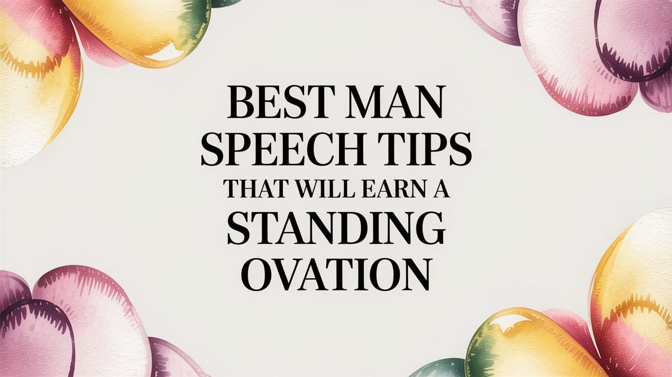 Best Man Speech Tips That Will Earn a Standing Ovation