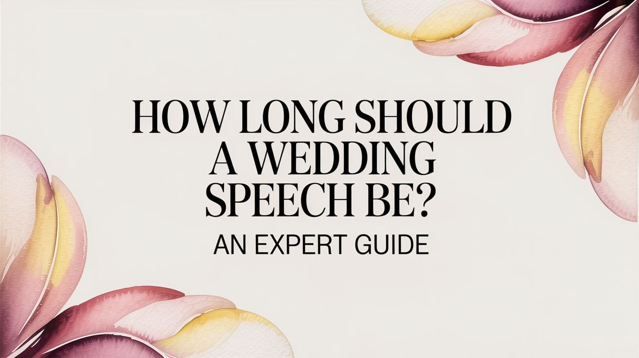 How Long Should a Wedding Speech Be? A Guide from a Friend