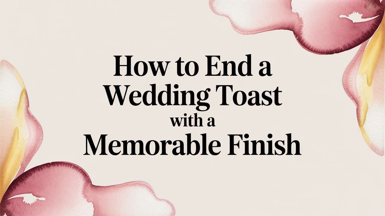 How to End a Wedding Toast with a Memorable Finish