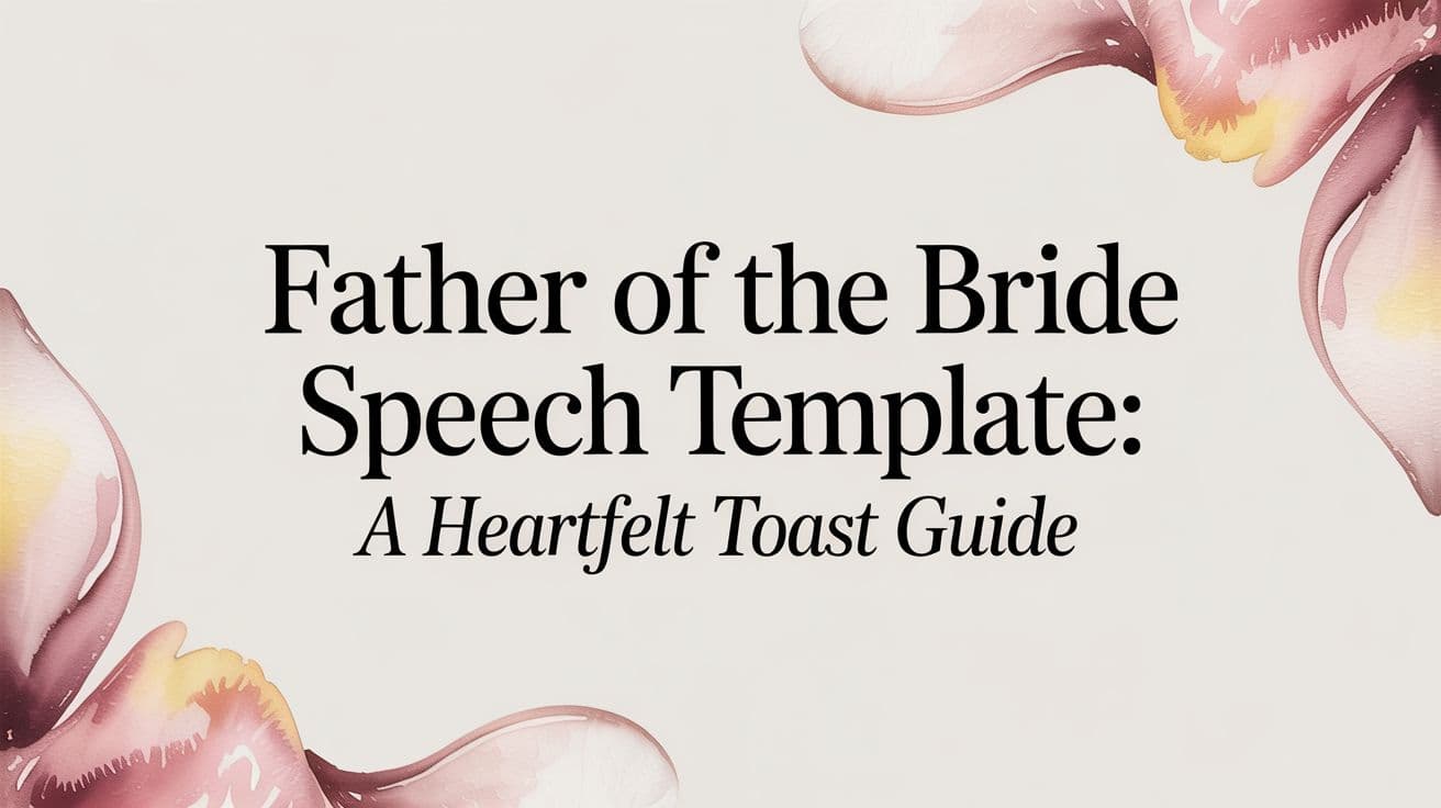 A Father of the Bride Speech Template for a Heartfelt Toast