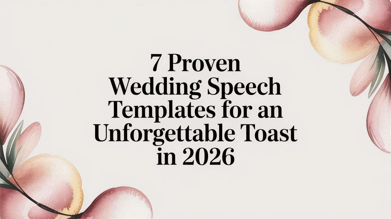 7 Proven Wedding Speech Templates for an Unforgettable Toast in 2026