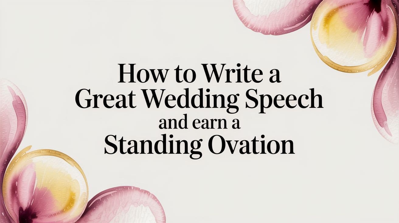 How to Write a Wedding Speech That Feels Genuinely You