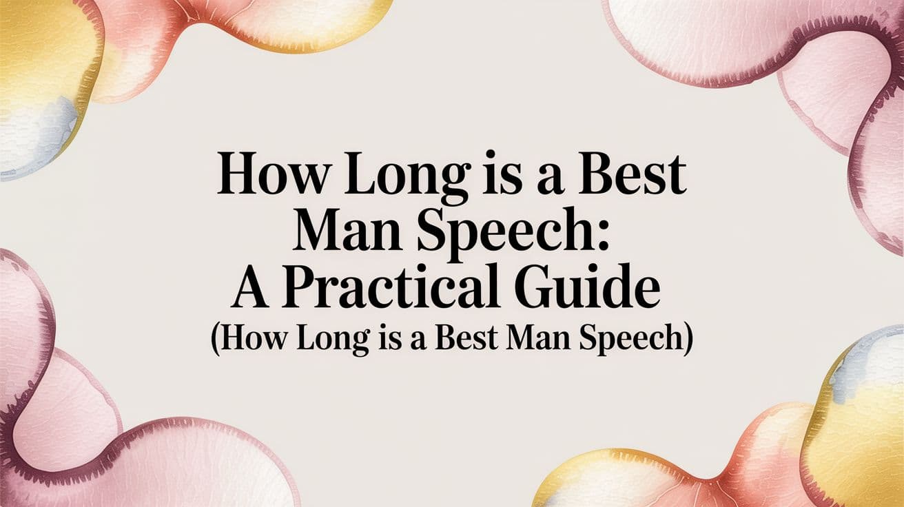 How Long Is a Best Man Speech? Your Guide to Getting It Just Right