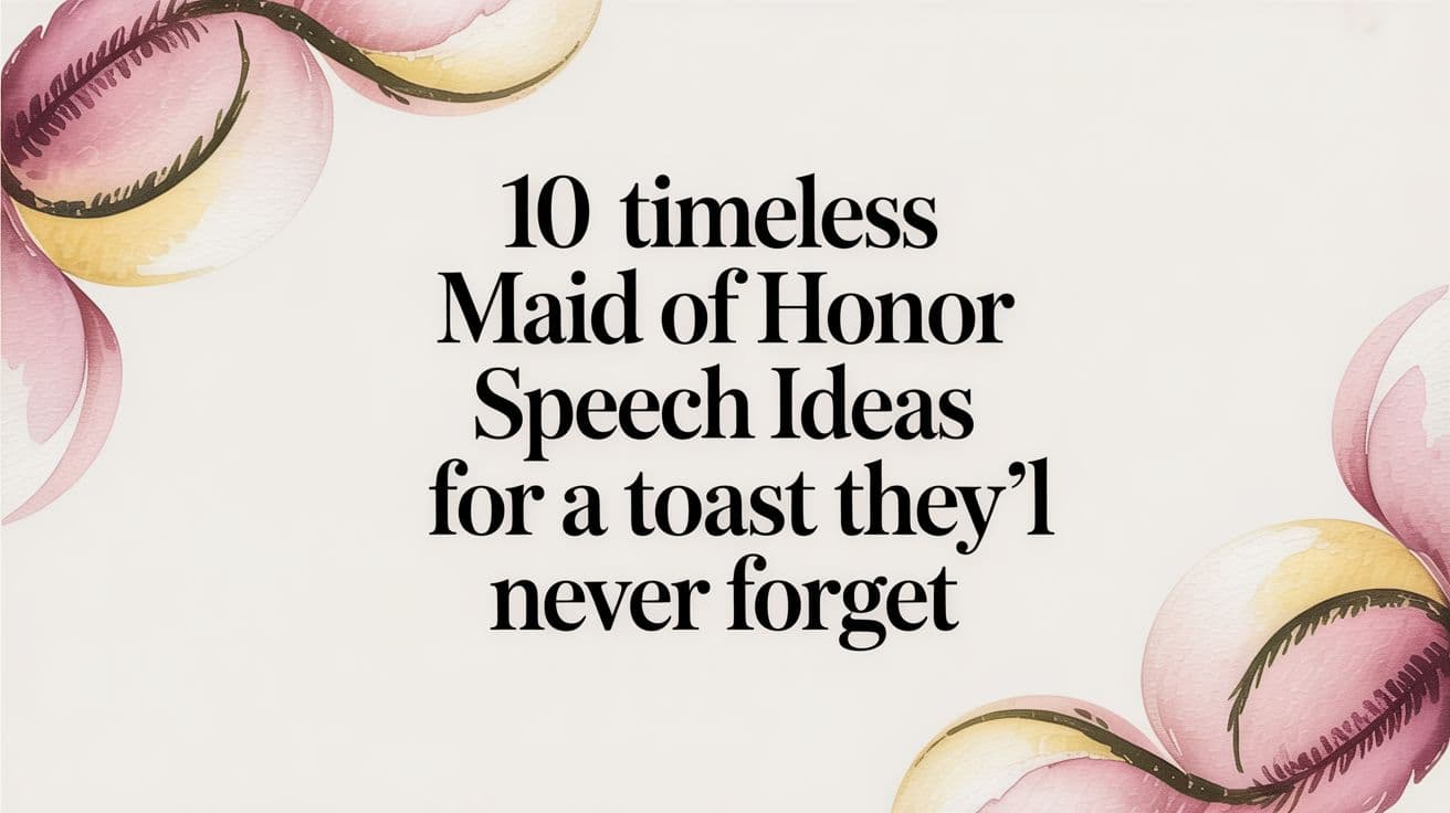 10 Timeless Maid of Honor Speech Ideas for a Toast They'll Never Forget