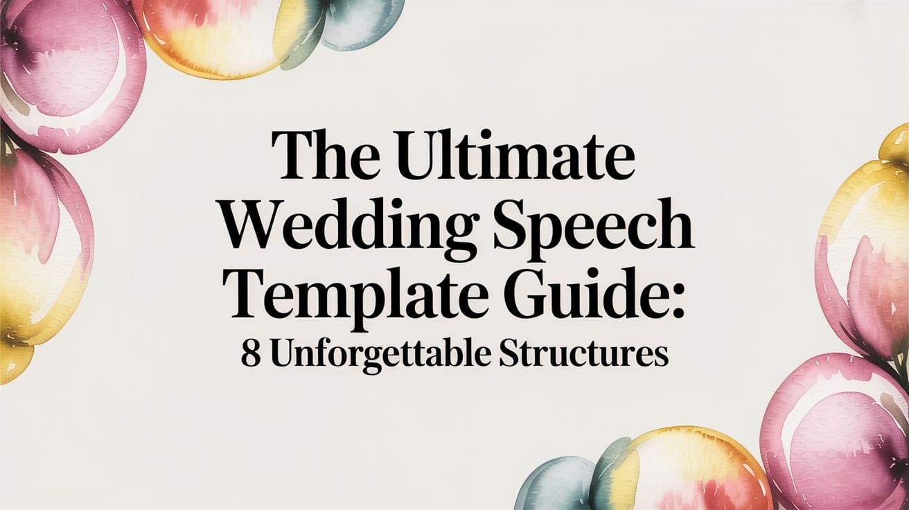 The Ultimate Wedding Speech Template Guide: 8 Unforgettable Structures