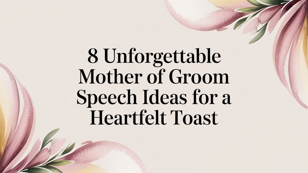 8 Unforgettable Mother of Groom Speech Ideas for a Heartfelt Toast