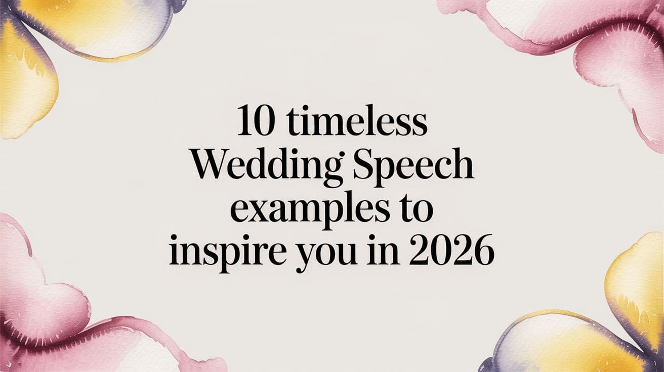 10 Timeless Wedding Speech Examples to Inspire You in 2026