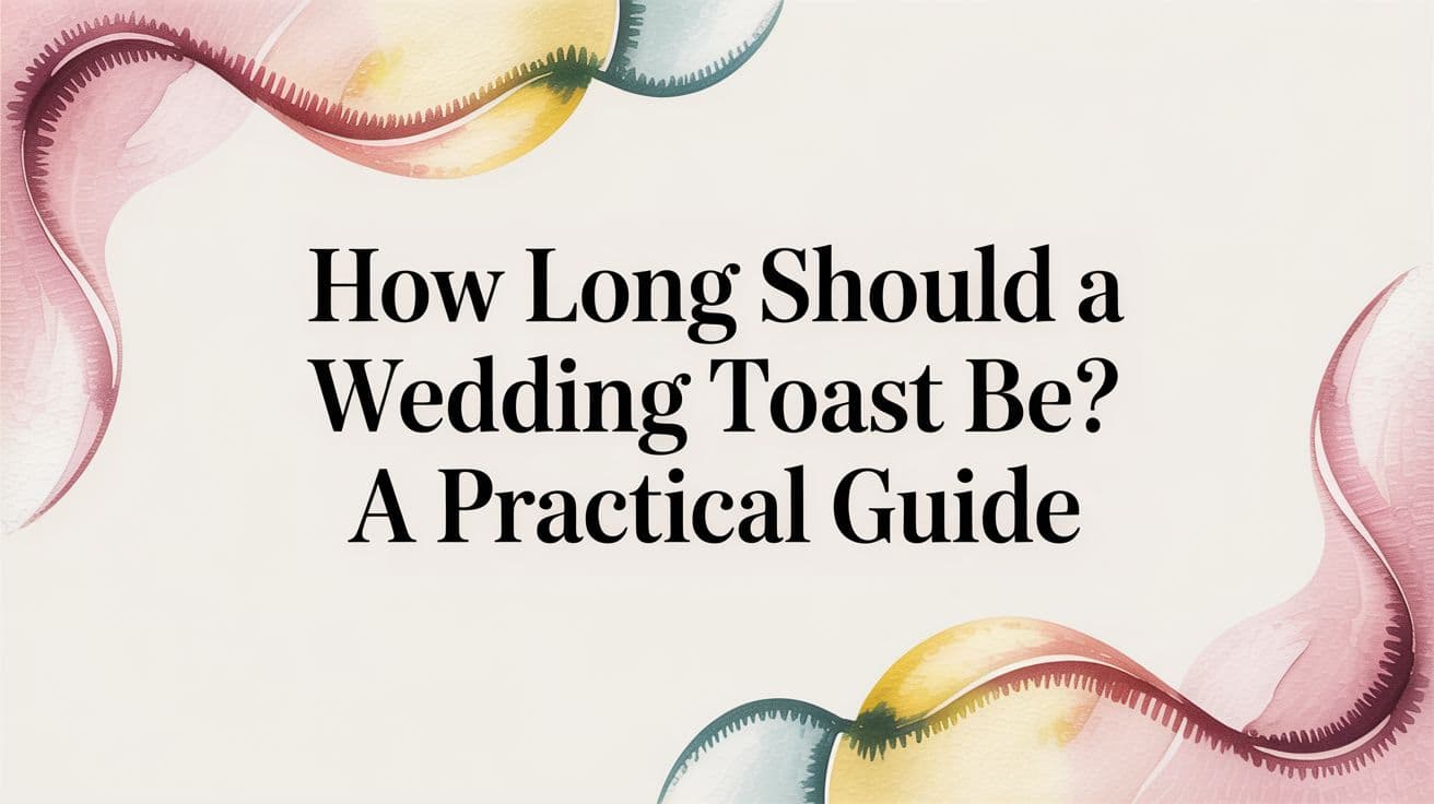 How Long Should a Wedding Toast Be? A Practical Guide