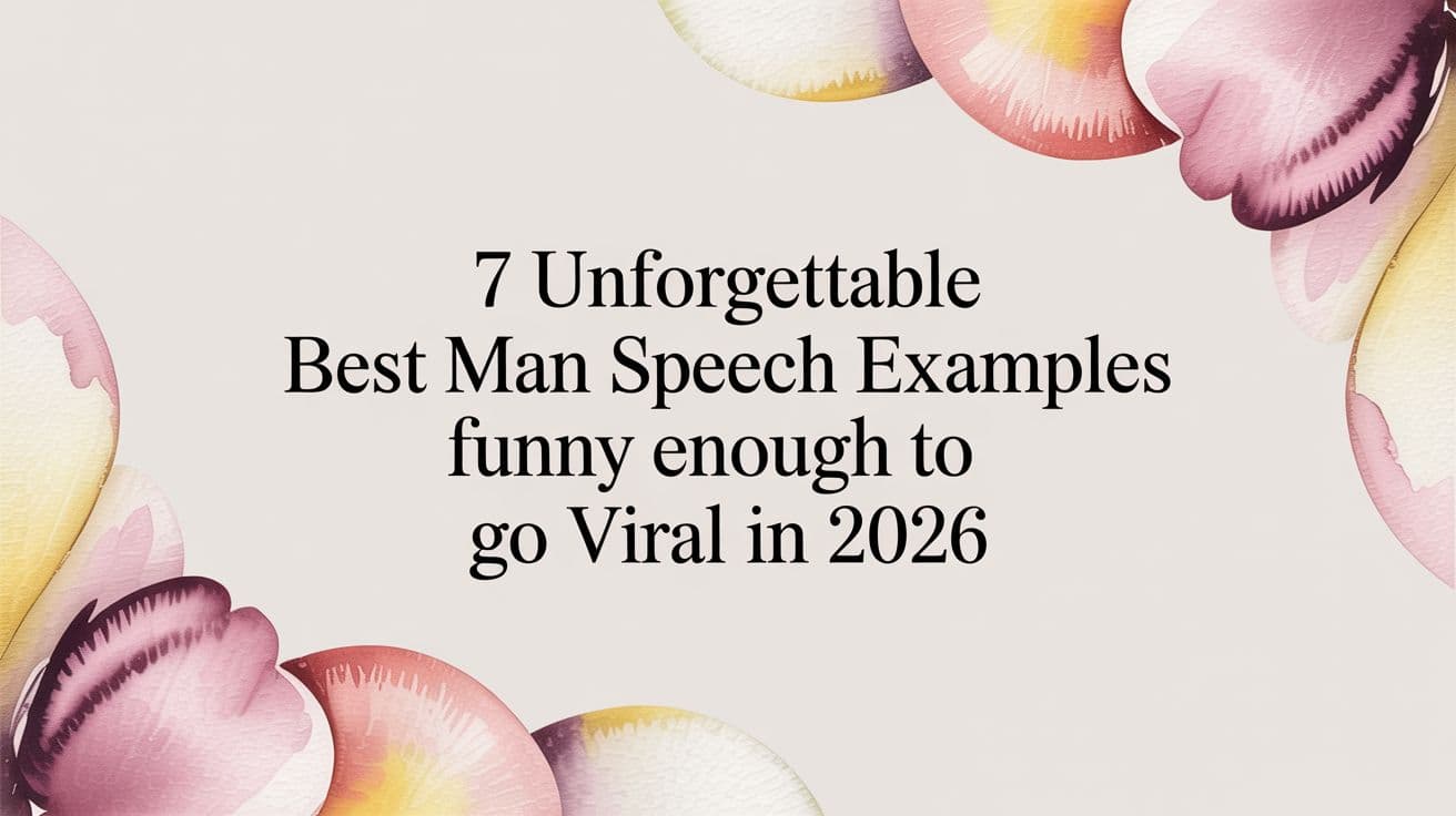 7 Unforgettable Best Man Speech Examples Funny Enough to Go Viral in 2026