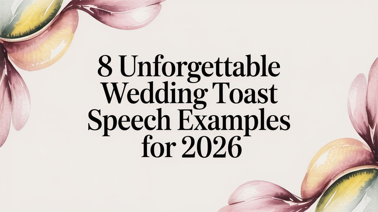 8 Unforgettable Wedding Toast Speech Examples for 2026