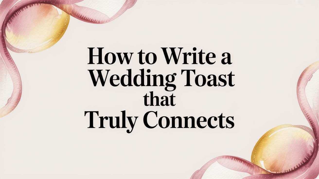 How to Write a Wedding Toast That Truly Connects