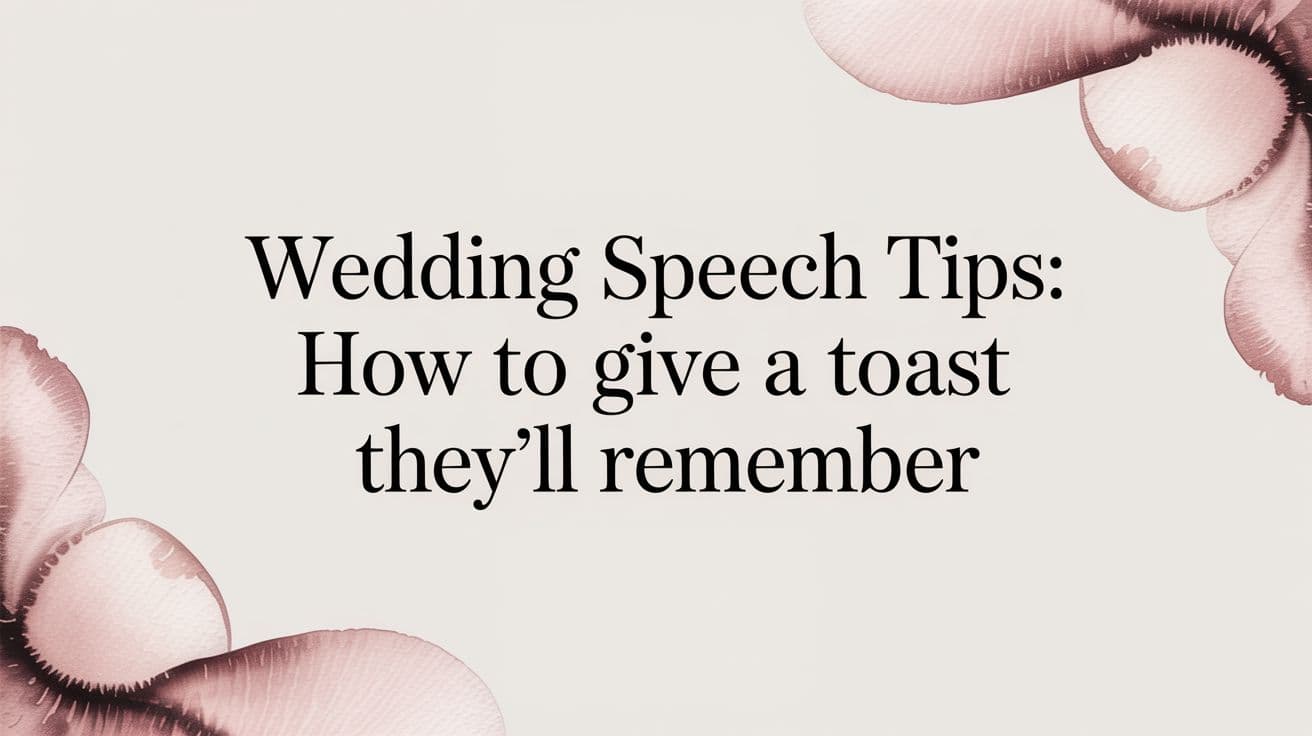 Wedding Speech Tips: How to Give a Toast They'll Remember