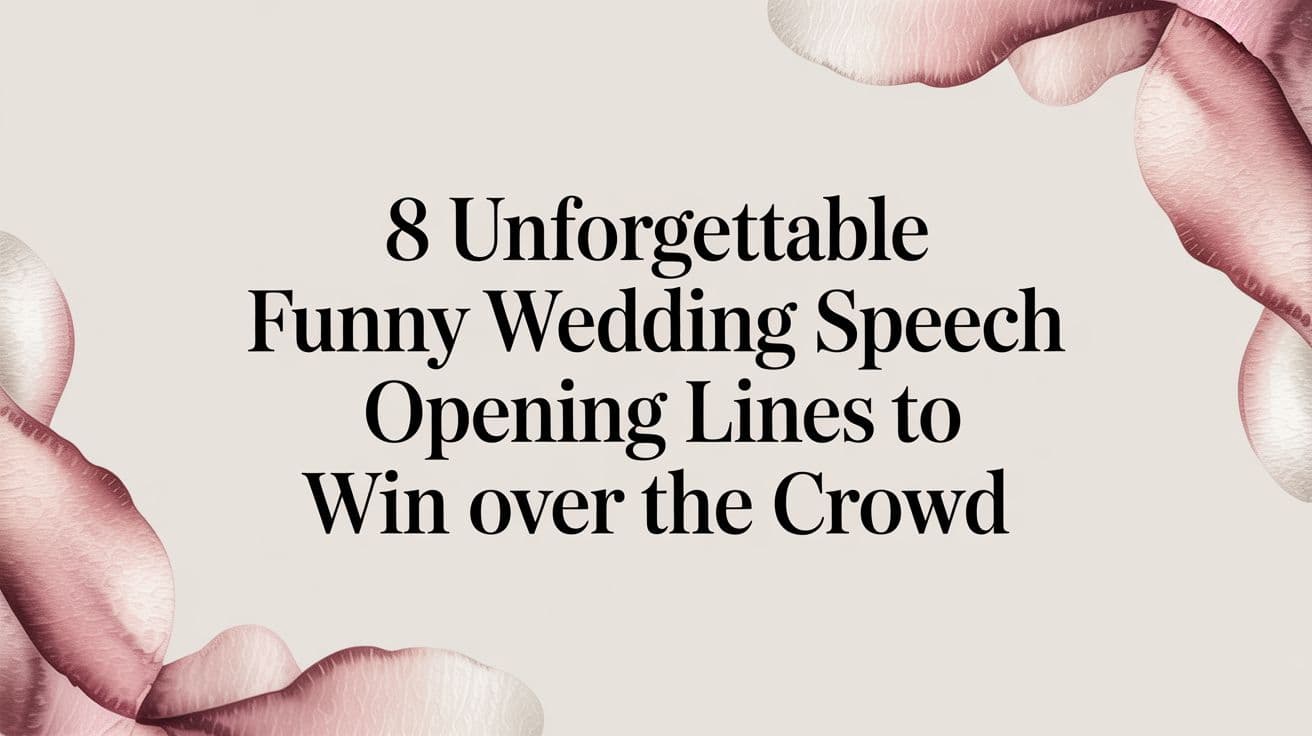 8 Unforgettable Funny Wedding Speech Opening Lines to Win Over the Crowd