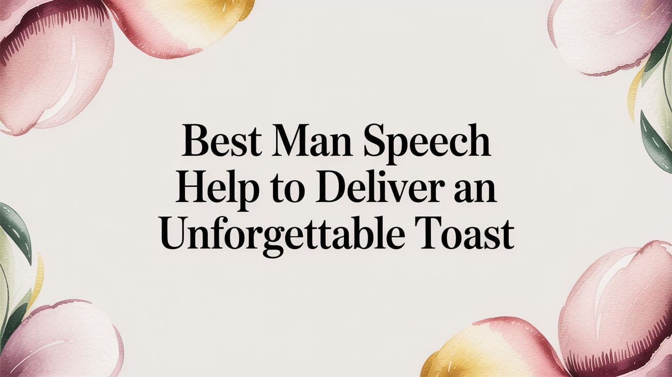 Best Man Speech Help To Deliver An Unforgettable Toast