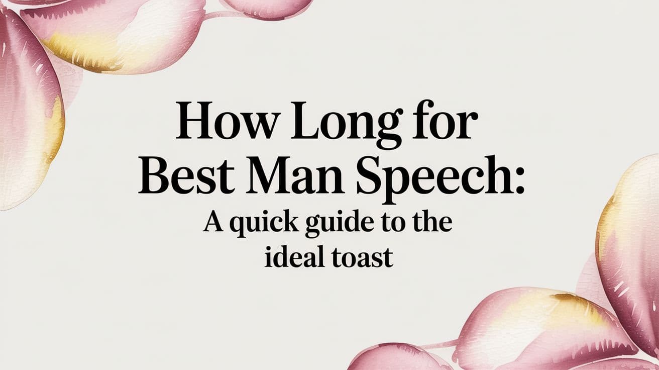 How Long Should a Best Man Speech Be? A Quick Guide to the Ideal Toast