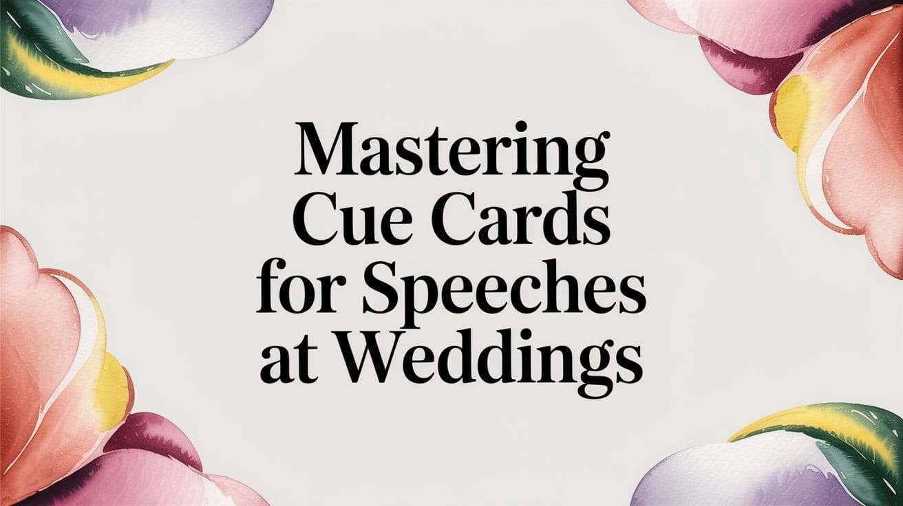 How to Use Cue Cards for a Wedding Speech (and Not Look Like You're Reading)