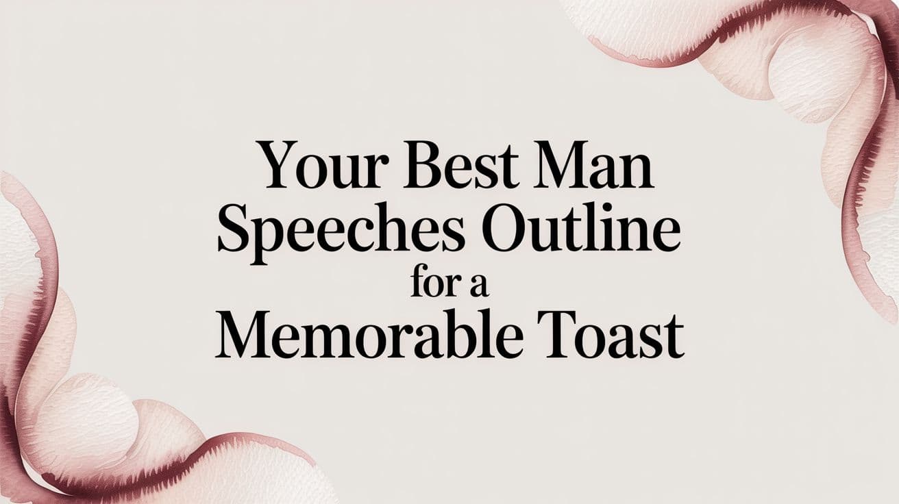 Your Best Man Speech Outline for a Memorable Toast