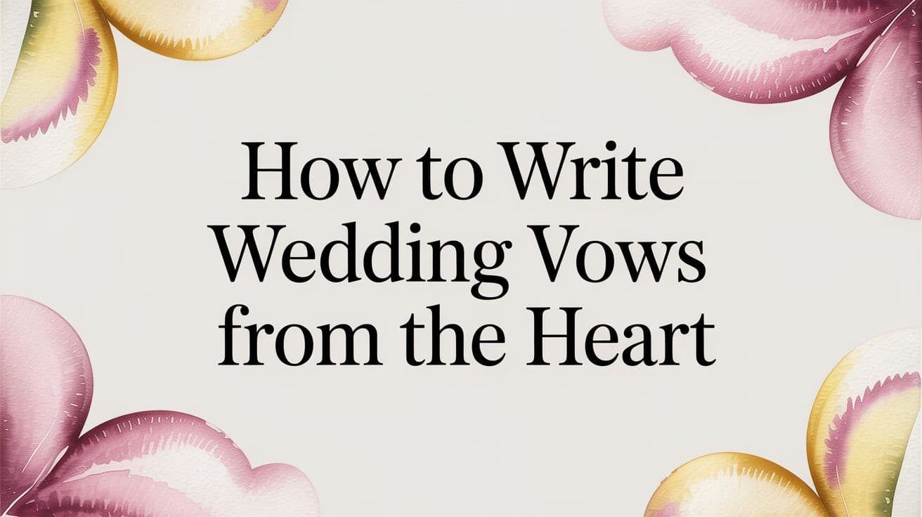 How to Write Wedding Vows From the Heart