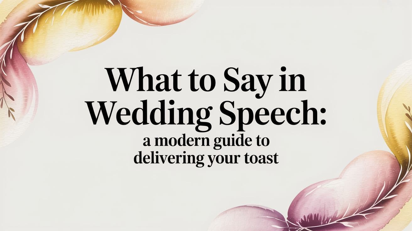 What to Say in a Wedding Speech: A Modern Guide to Delivering Your Toast