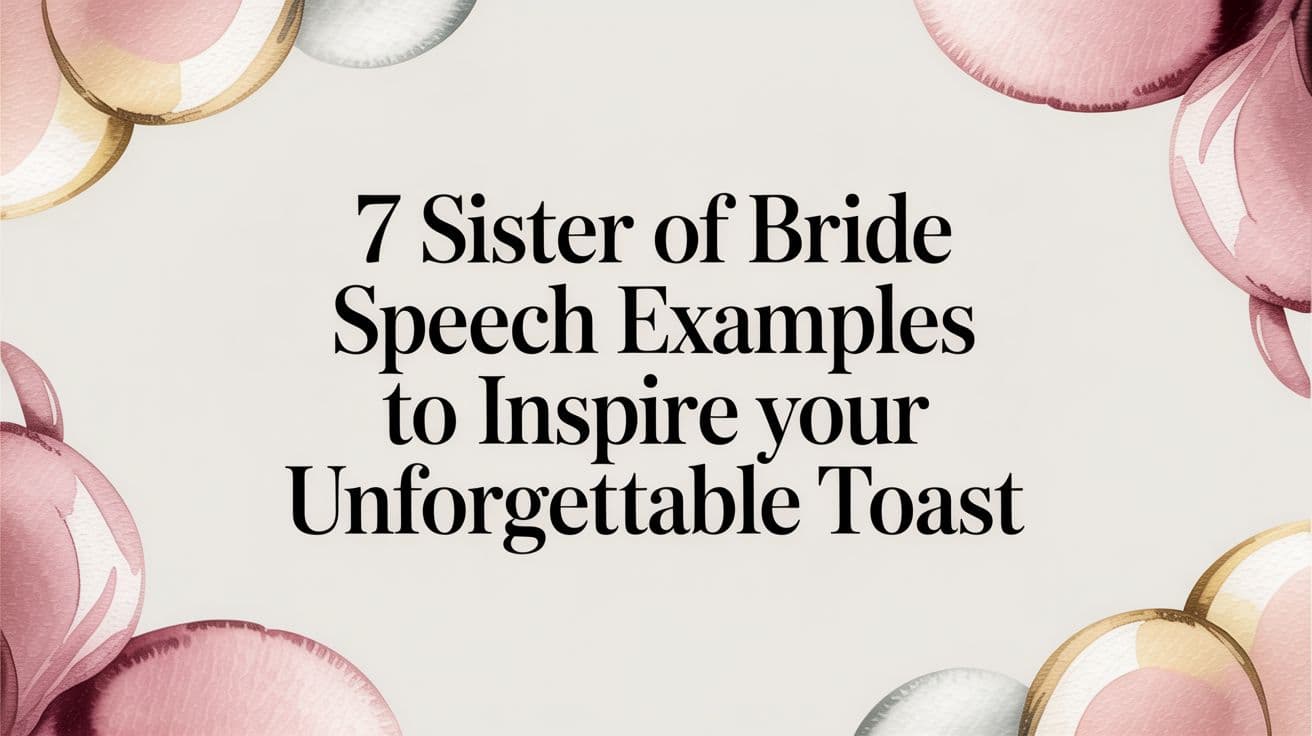 7 Sister of Bride Speech Examples to Inspire Your Unforgettable Toast