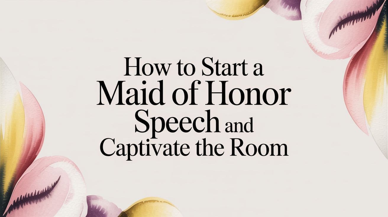 How to Start a Maid of Honor Speech and Captivate the Room